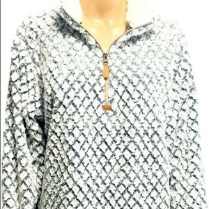 Simply Southern Jacket size L white and grey